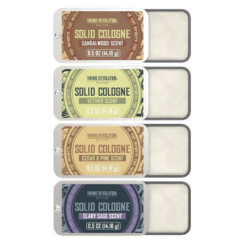 Viking Revolution 4 Pack Men’s Solid Colognes 0.5 oz Travel Wax Set