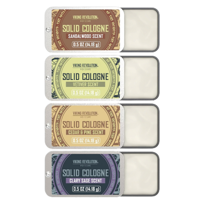 Viking Revolution 4 Pack Men’s Solid Colognes 0.5 oz Travel Wax Set