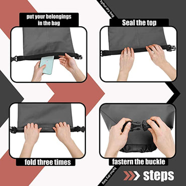 Waterproof Dry Bag 10L PVC Foldable Backpack