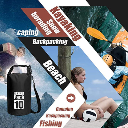 Waterproof Dry Bag 10L PVC Foldable Backpack