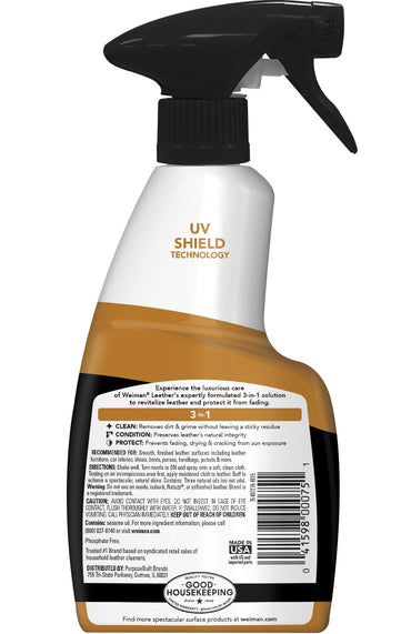 Weiman Leather Cleaner & Conditioner 12oz UV Protect