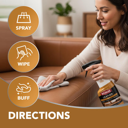 Weiman Leather Cleaner & Conditioner 12oz UV Protect