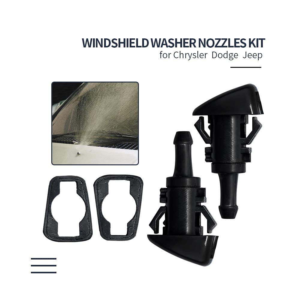 Windshield Washer Nozzle Kit w/ Hose Dodge Caravan