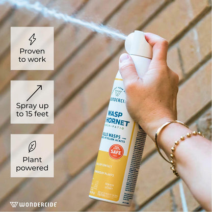 Wondercide 10 oz Wasp & Hornet Killer Spray – Natural Essential Oils, Pet & Family Safe – 2-Pack