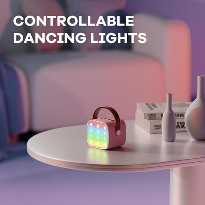 YLL Karaoke Machine Bluetooth Speaker w/ Mic Pink