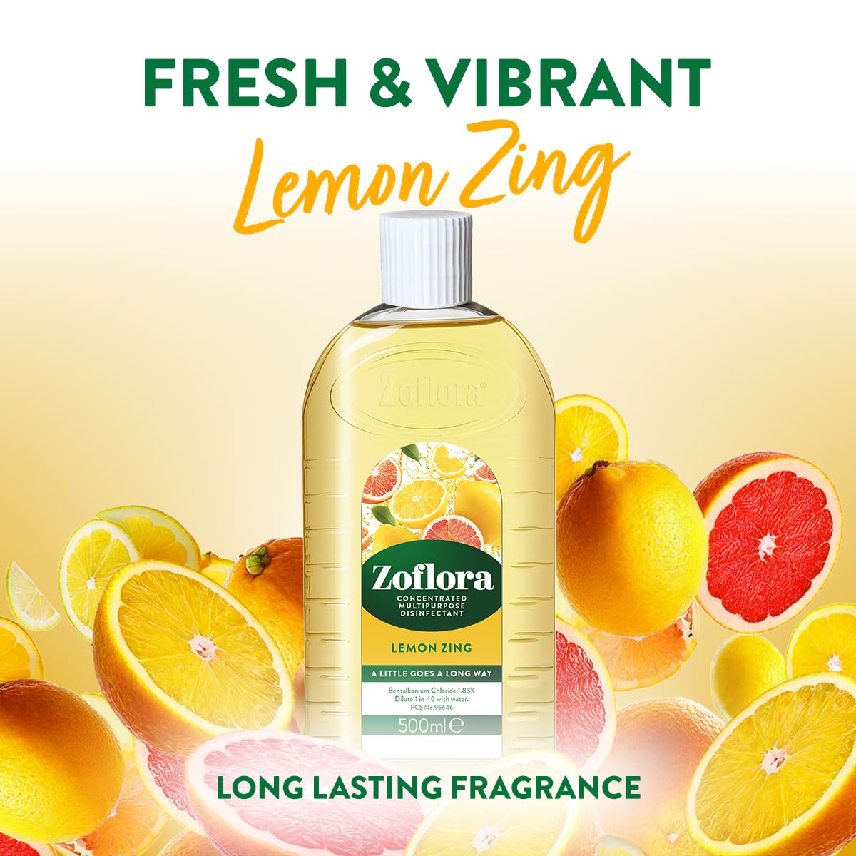 Zoflora Lemon Zing Kitchen & Bathroom Cleaner 500ml